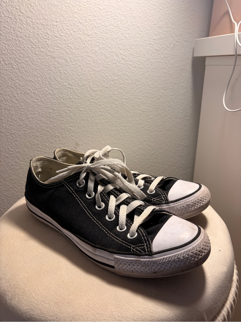Converse Black and White Low-Top Canvas Sneakers